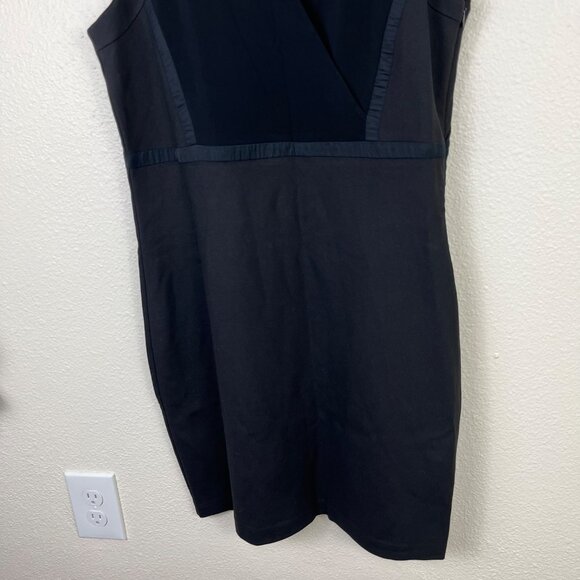 AllSaints Echo Sleeveless Bodycon Fitted Mini Dress Black NWT Women’s Size L - Picture 4 of 8